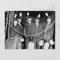 Mineros de carbón - Tarjeta postal