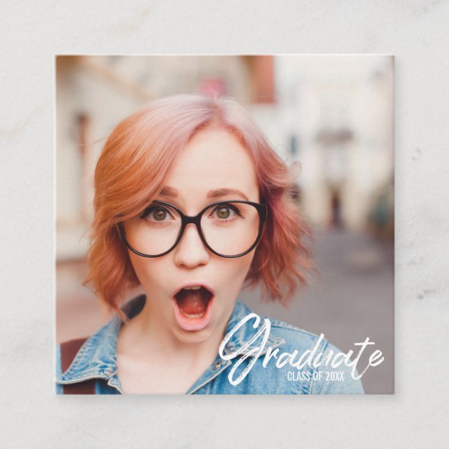 Mini anuncios de graduación | Tarjetas de visita (Anverso)