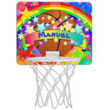 Mini aro de baloncesto con arco iris HAMbyWG