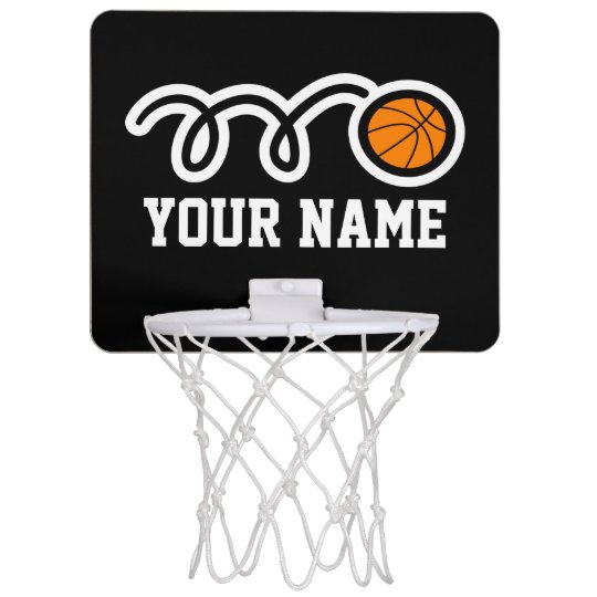 Mini aro de baloncesto personalizado con nombre de | Zazzle.es