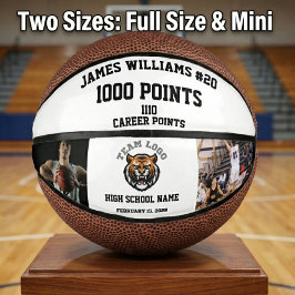 Mini Balón De Baloncesto 1000 Puntos Hito Con Fotos Personalizados