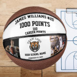 Mini Balón De Baloncesto 1000 Puntos Hito Con Fotos Personalizados<br><div class="desc">Este baloncesto conmemorativo personalizado es el regalo perfecto para cualquier jugador de baloncesto o aficionado. La pelota está impresa con "1000 puntos" junto con un nombre personalizado y el logo de un número jersey, lo que la convierte en un keepsake único y especial que celebra un logro inolvidable. Ya sea...</div>