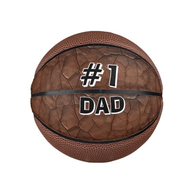 Mini Balón De Baloncesto #1 Papá de aspecto de cuero (Anverso)