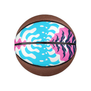 Mini Balón De Baloncesto Abstract Dream Wave – Vibrant Surreal Flow