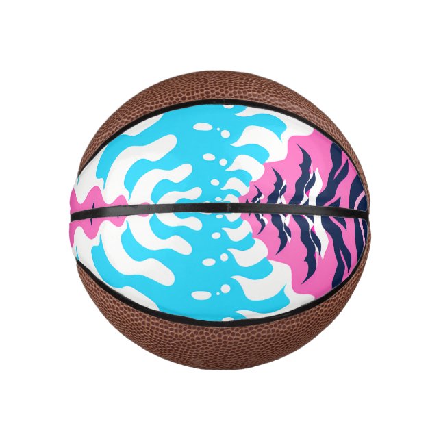 Mini Balón De Baloncesto Abstract Dream Wave – Vibrant Surreal Flow (Anverso)