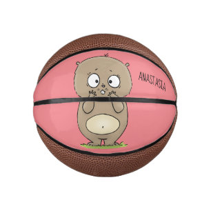Mini Balón De Baloncesto Afortunadamente adorable personalizado de hámster 