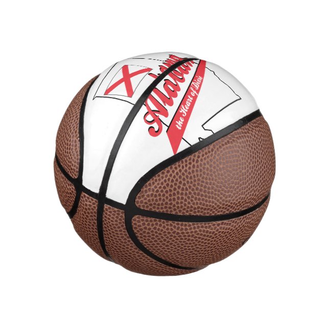 Mini Balón De Baloncesto Alabama Corazón de Dixie (Angular)