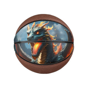 Mini Balón De Baloncesto "Aliento de Infierno: La Llama del Dragón"