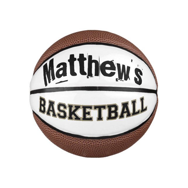Mini Balón De Baloncesto Añadir tu nombre de hijo - Personalizado Mini Balo (Anverso)