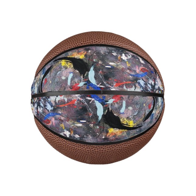 Mini Balón De Baloncesto arte aleatorio (Anverso)