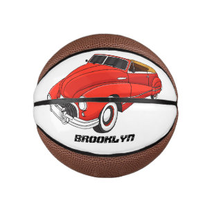 Mini Balón De Baloncesto Automóvil rojo clásico de 1948
