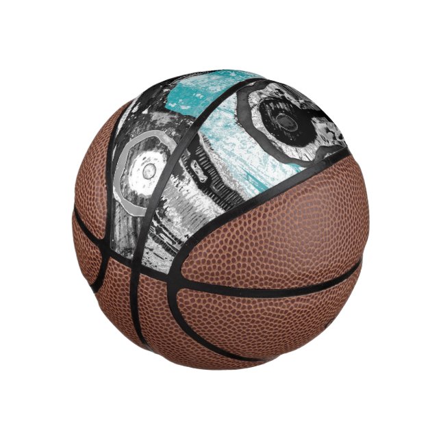 Mini Balón De Baloncesto Basketball  - Surface Current – Abstract Flow (Angular)