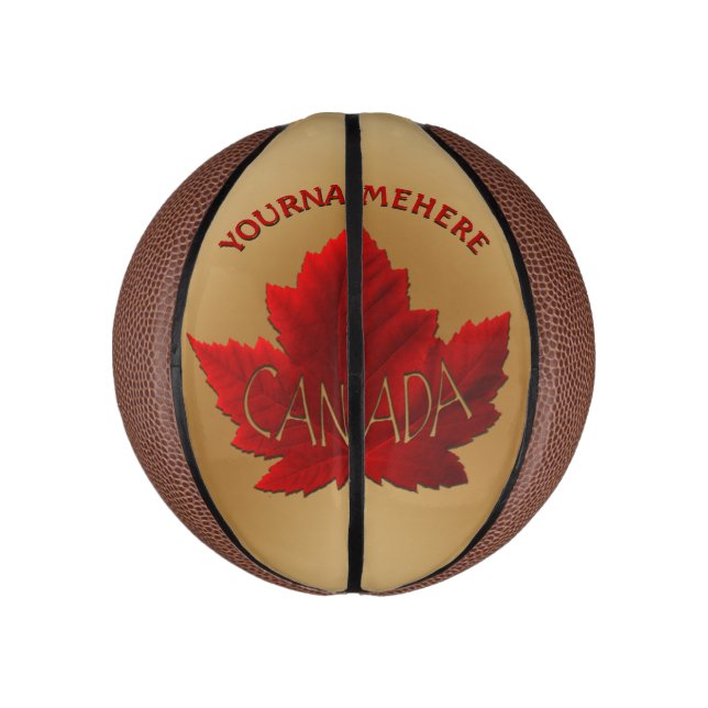 Mini Balón De Baloncesto Bolas personalizadas de hojas de arce en Canadá (Vertical)
