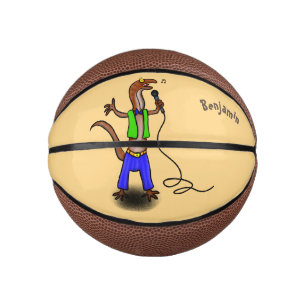 Mini Balón De Baloncesto Canto gracioso de lagarto con personalizado de mic