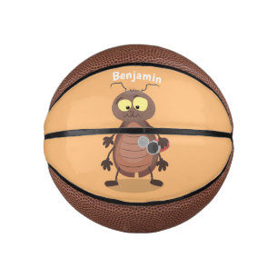 Mini Balón De Baloncesto Caricatura divertida de una cucaracha linda