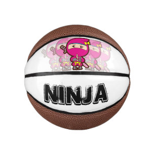 Mini Balón De Baloncesto Chica Ninja