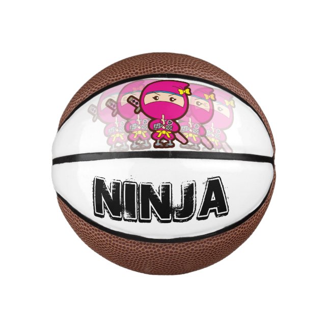 Mini Balón De Baloncesto Chica Ninja (Anverso)