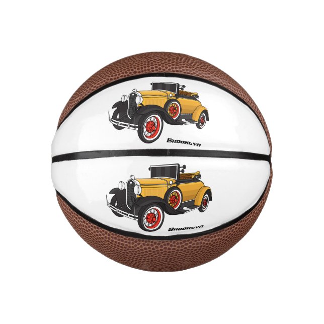 Mini Balón De Baloncesto Coche amarillo clásico 1931 (Anverso)