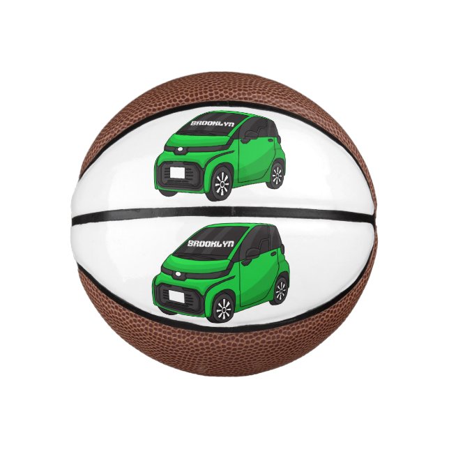 Mini Balón De Baloncesto Coche pequeño verde tamaño micro (Anverso)