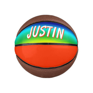 Mini Balón De Baloncesto Colores de Arcoíris Personalizado ORGULLO