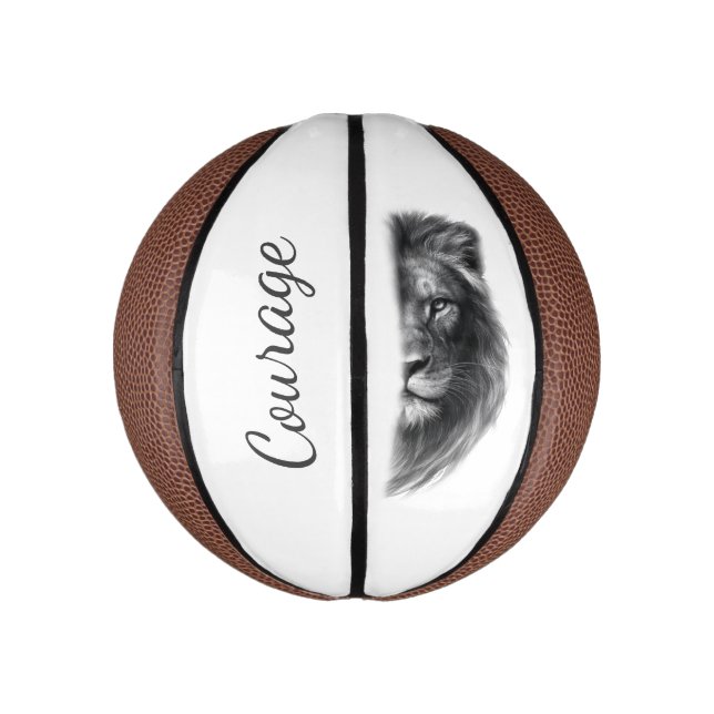 Mini Balón De Baloncesto Courage León Artístico Minimal- (Vertical)