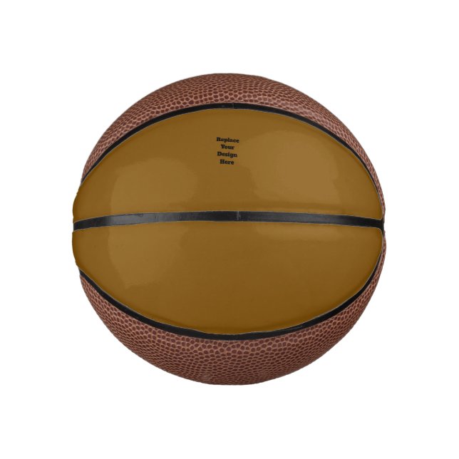 Mini Balón De Baloncesto Crea tu propio marrón (Anverso)