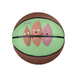 Mini Balón De Baloncesto Cuadros cantando batatas personalizado verduras