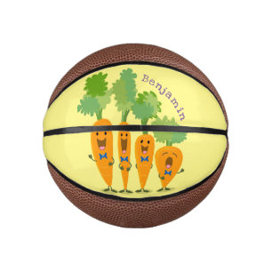 Mini Balón De Baloncesto Cuarteto de zanahoria cantante lindo ilustracion p