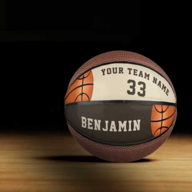 Mini Balón De Baloncesto Custom Basketball with Name, Team and Number (Subido por el creador)