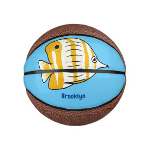 Mini Balón De Baloncesto Cute butterfly fish cartoon illustration
