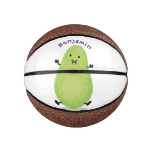 Mini Balón De Baloncesto Cute kawaii papaya paw personalizado ilustracion