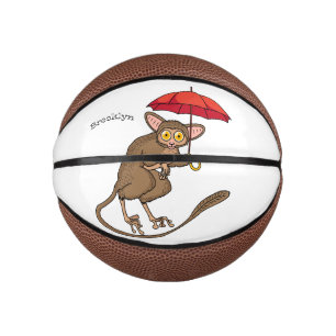 Mini Balón De Baloncesto Cute Tarsier con ilustracion personalizado paragua