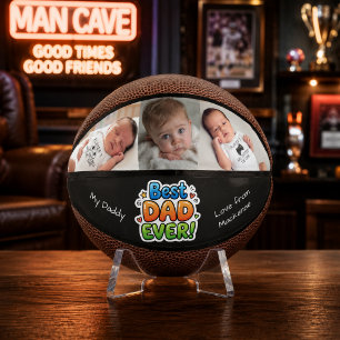 Mini Balón De Baloncesto Día del Padre Personalizado Mejor Papá Foto 