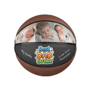 Mini Balón De Baloncesto Día del Padre Personalizado Mejor Papá Foto 