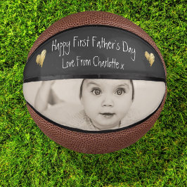 Mini Balón De Baloncesto Día Único Personalizado de los Primeros Padres