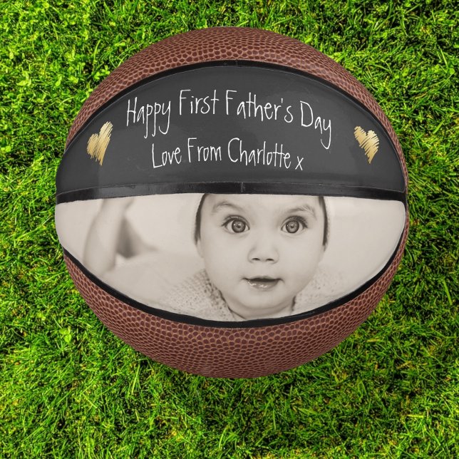 Mini Balón De Baloncesto Día Único Personalizado de los Primeros Padres (Subido por el creador)
