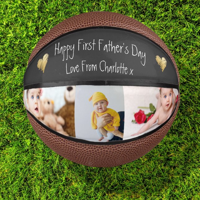 Mini Balón De Baloncesto Día Único Personalizado de los Primeros Padres (Subido por el creador)