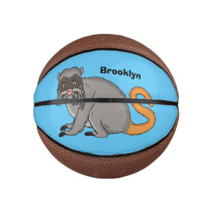Mini Balón De Baloncesto Dibujo de Tamarin Emperador lindo estilo cartoon 