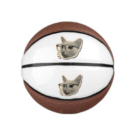 Mini Balón De Baloncesto "Diseño de gato inteligente con gafas