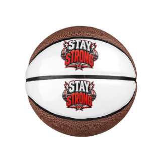 Mini Balón De Baloncesto Diseño de motivación de fitness Stay Strong para g
