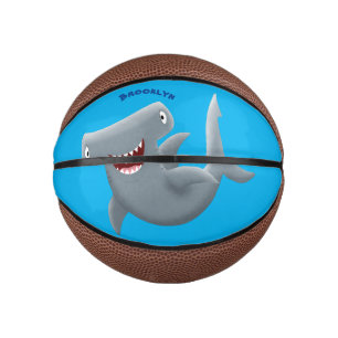 Mini Balón De Baloncesto El gracioso tiburón martillo personalizado