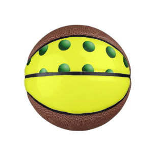 Mini Balón De Baloncesto Esferas Verdes sobre Amarillo