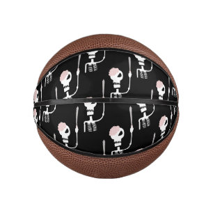 Mini Balón De Baloncesto Esqueleto de Halloween con espada