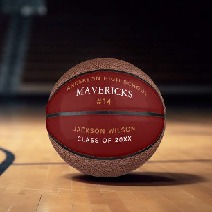 Mini Balón De Baloncesto Estudiante de último año de secundaria con regalo