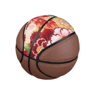 Mini Balón De Baloncesto Falln Red Floral Burst