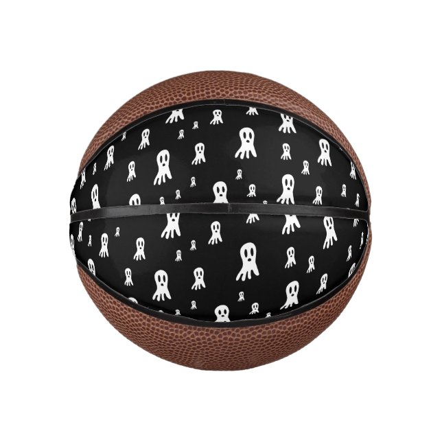 Mini Balón De Baloncesto Fantasmas oscuros de Halloween (Anverso)