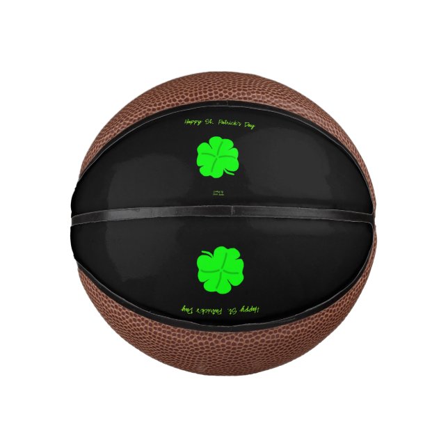 Mini Balón De Baloncesto Feliz Día de San Patricio (Anverso)