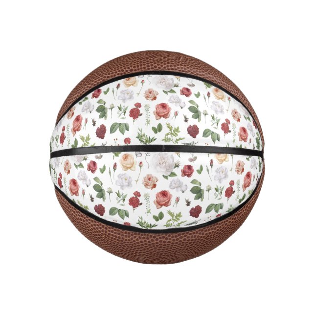 Mini Balón De Baloncesto Florales frescos (Anverso)