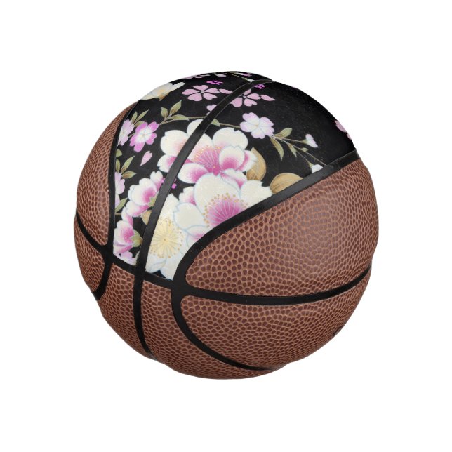 Mini Balón De Baloncesto Flores rosadas en cascada (Angular)