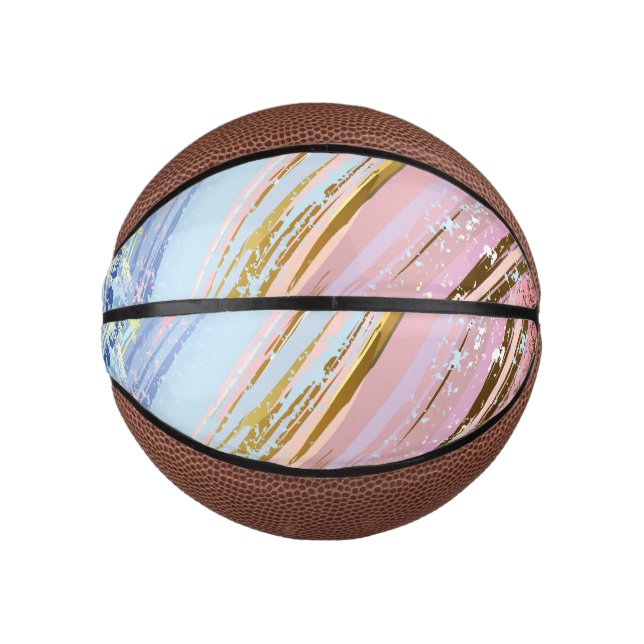 Mini Balón De Baloncesto Fondo rosa texturizado (Anverso)